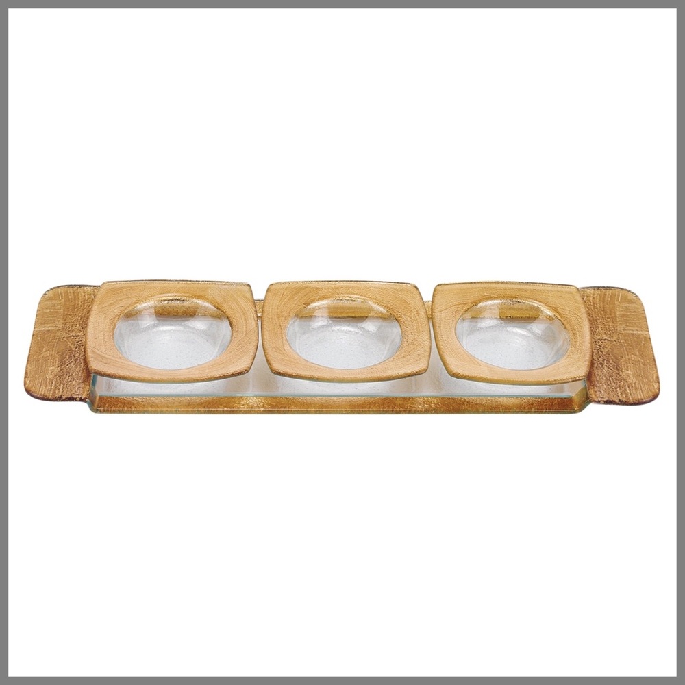 NEW HANDCRAFTED Gold 4pc SERVING SETTING SET 🎉